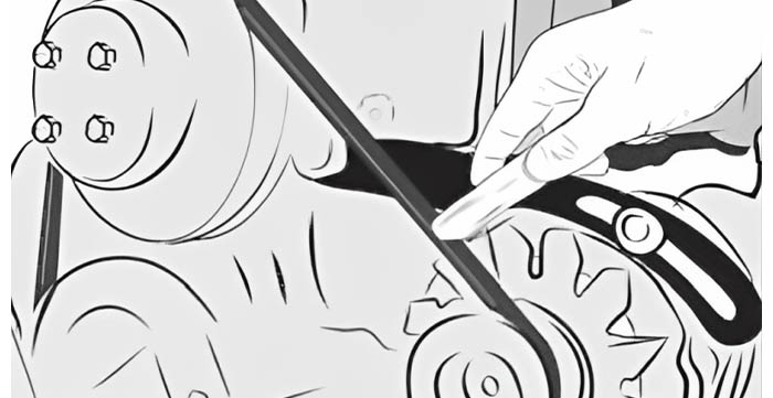 Una candela per la cinghia del motore